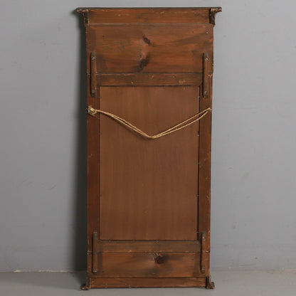 Side detail of vintage Swedish painted wood Gustavian mirror