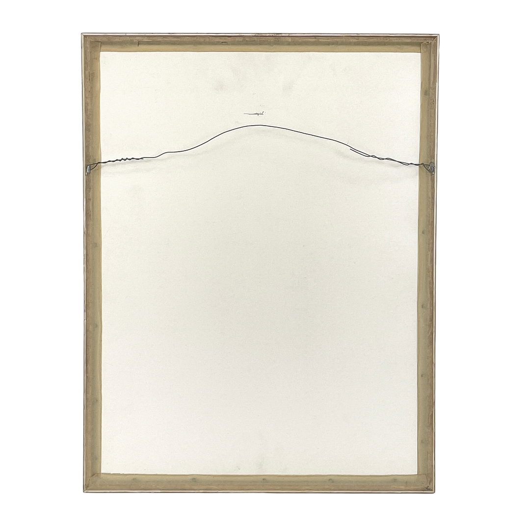 Back and frame detail of Bengt Hallgren framed horse drawing