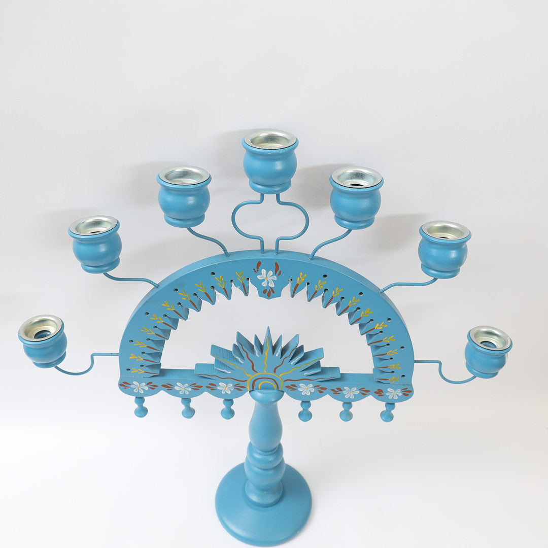 Swedish Painted Seven-Candle Candelabrum