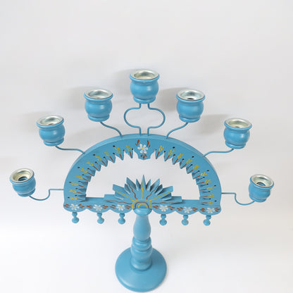 Swedish Painted Seven-Candle Candelabrum