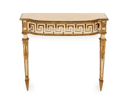 Italian Neoclassical Greek Key Console front view