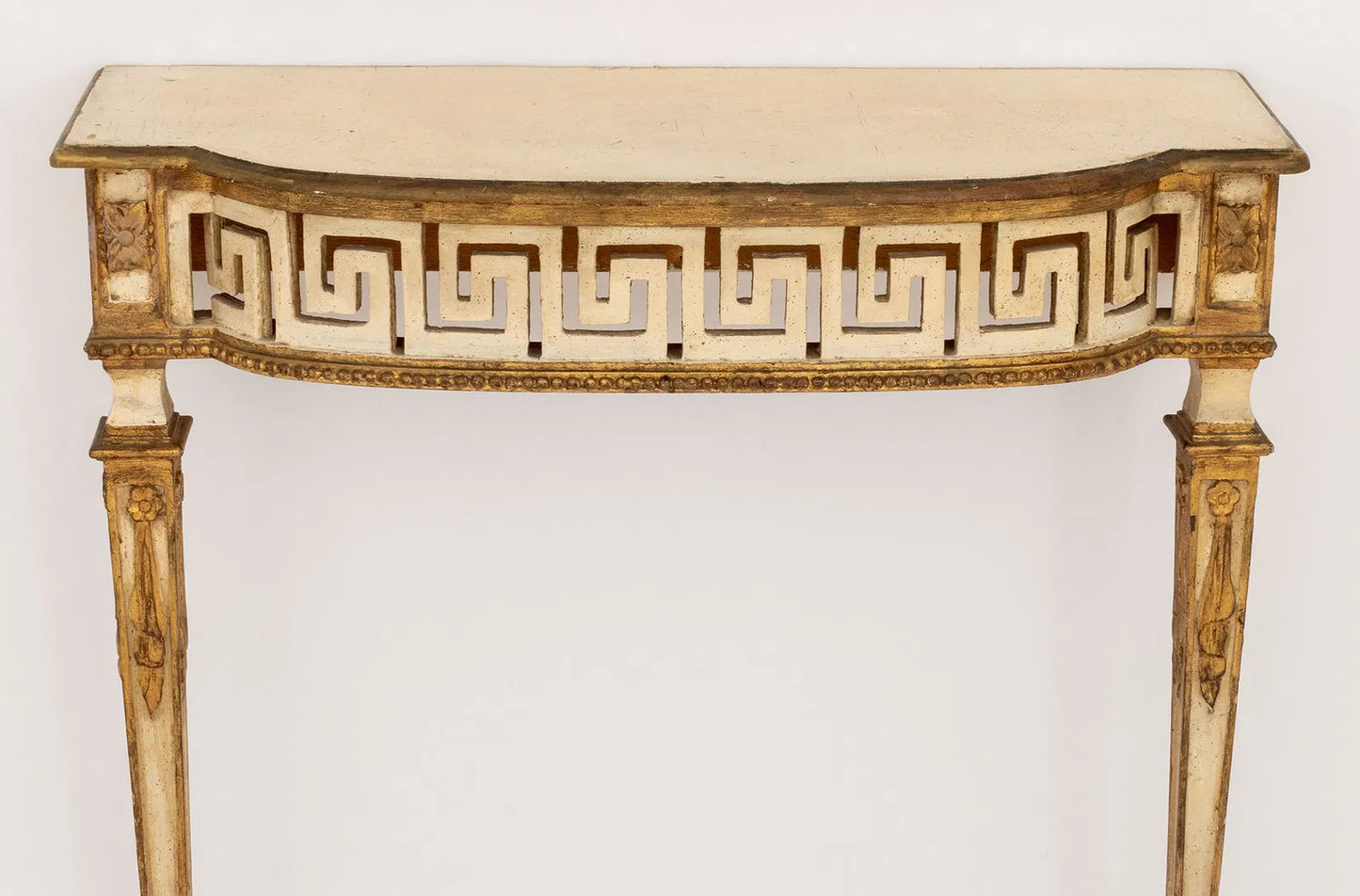 Italian Neoclassical Greek Key Console Greek key detail