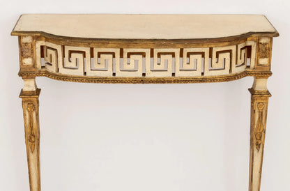 Italian Neoclassical Greek Key Console Greek key detail