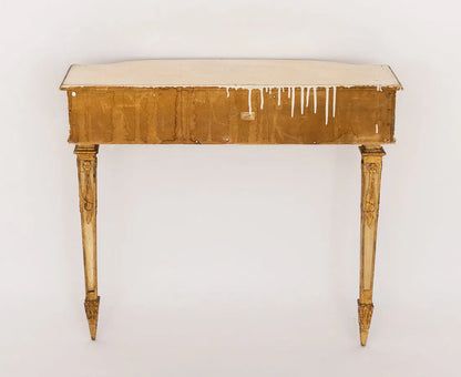 Italian Neoclassical Greek Key Console back view