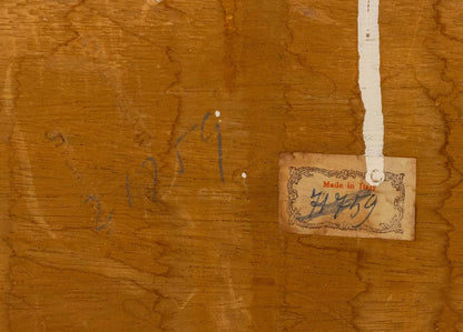 Italian Neoclassical Greek Key Console Made in Italy label detail