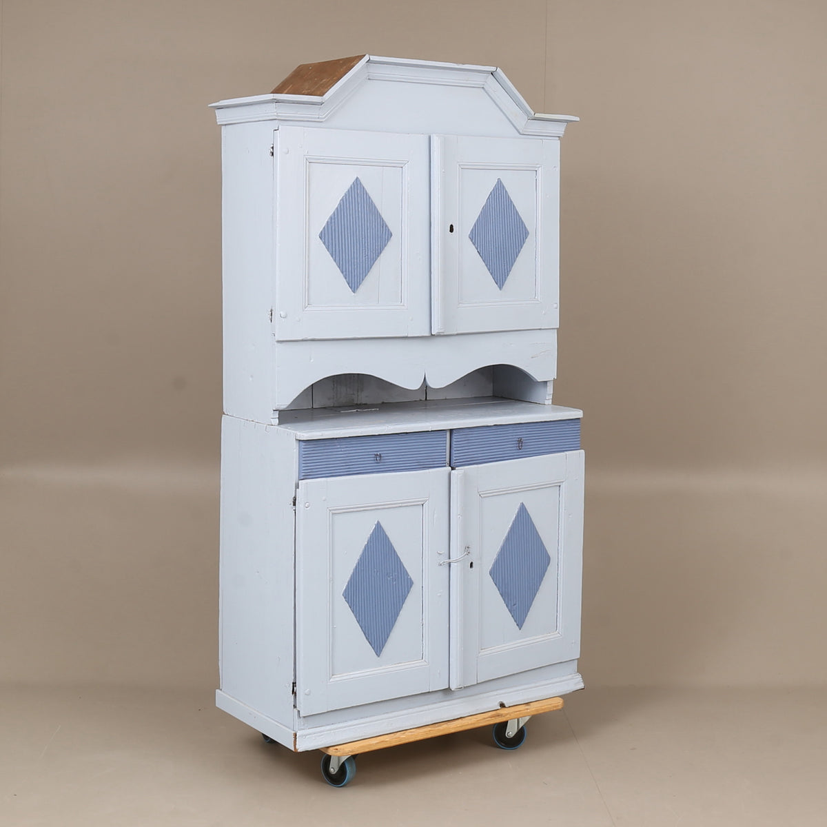 Swedish Folk Art Painted Cabinet, 19th Century