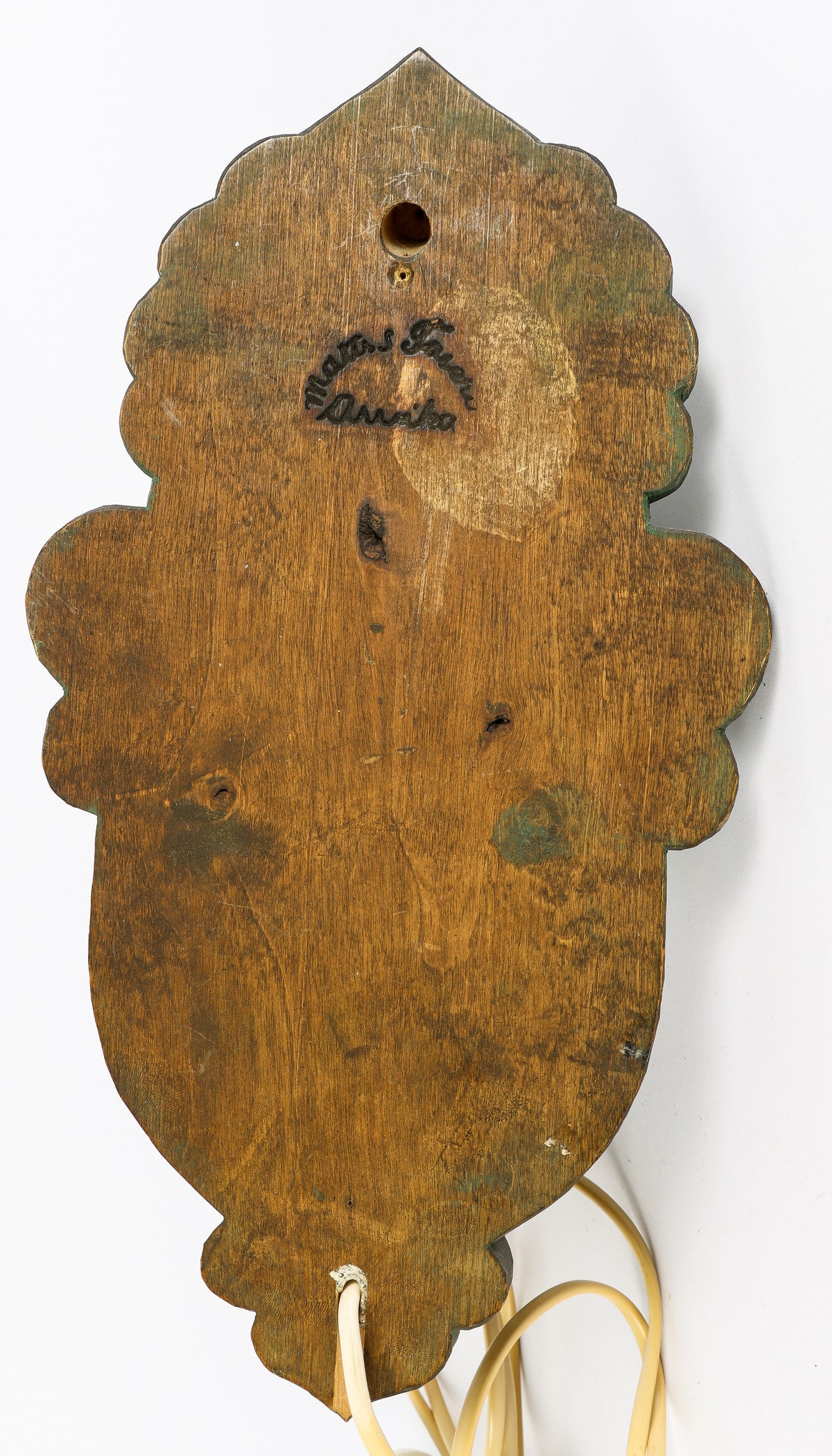 Matts i Taserud Carved Wooden Wall Sconce
