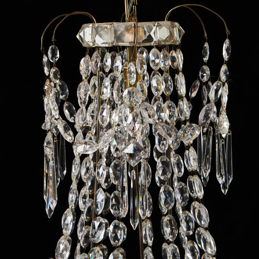 Swedish Gustavian Crystal Chandelier, 19th Century