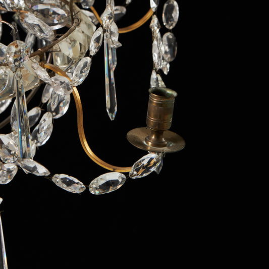 Swedish Gustavian Crystal Chandelier, 19th Century