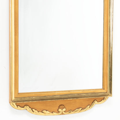 Tall Narrow Giltwood Mirror, Late 20th Century