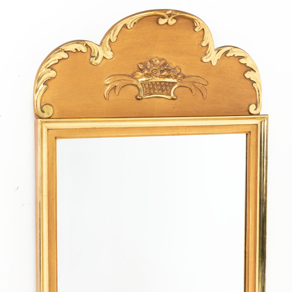 Tall Narrow Giltwood Mirror, Late 20th Century