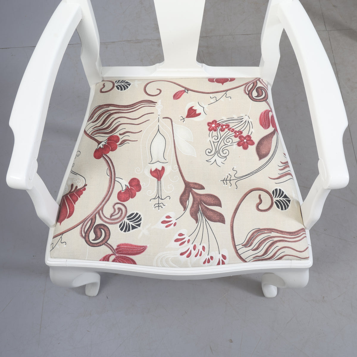 Pair of Rococo Style Armchairs with Matching Stool