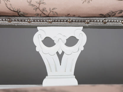 Victorian Style White Painted Sofa and Matching Four-Panel Screen in Toile de Jouy