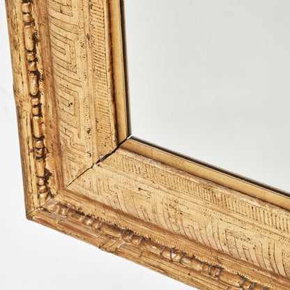Northern European Carved and Bronzed Mirror with Laurel Festoons, 18th Century