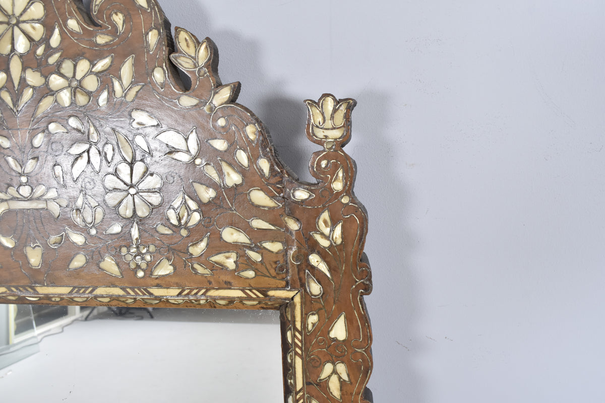 Syrian Mother-of-Pearl Inlaid Wall Mirror, 19th Century