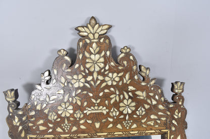 Syrian Mother-of-Pearl Inlaid Wall Mirror, 19th Century