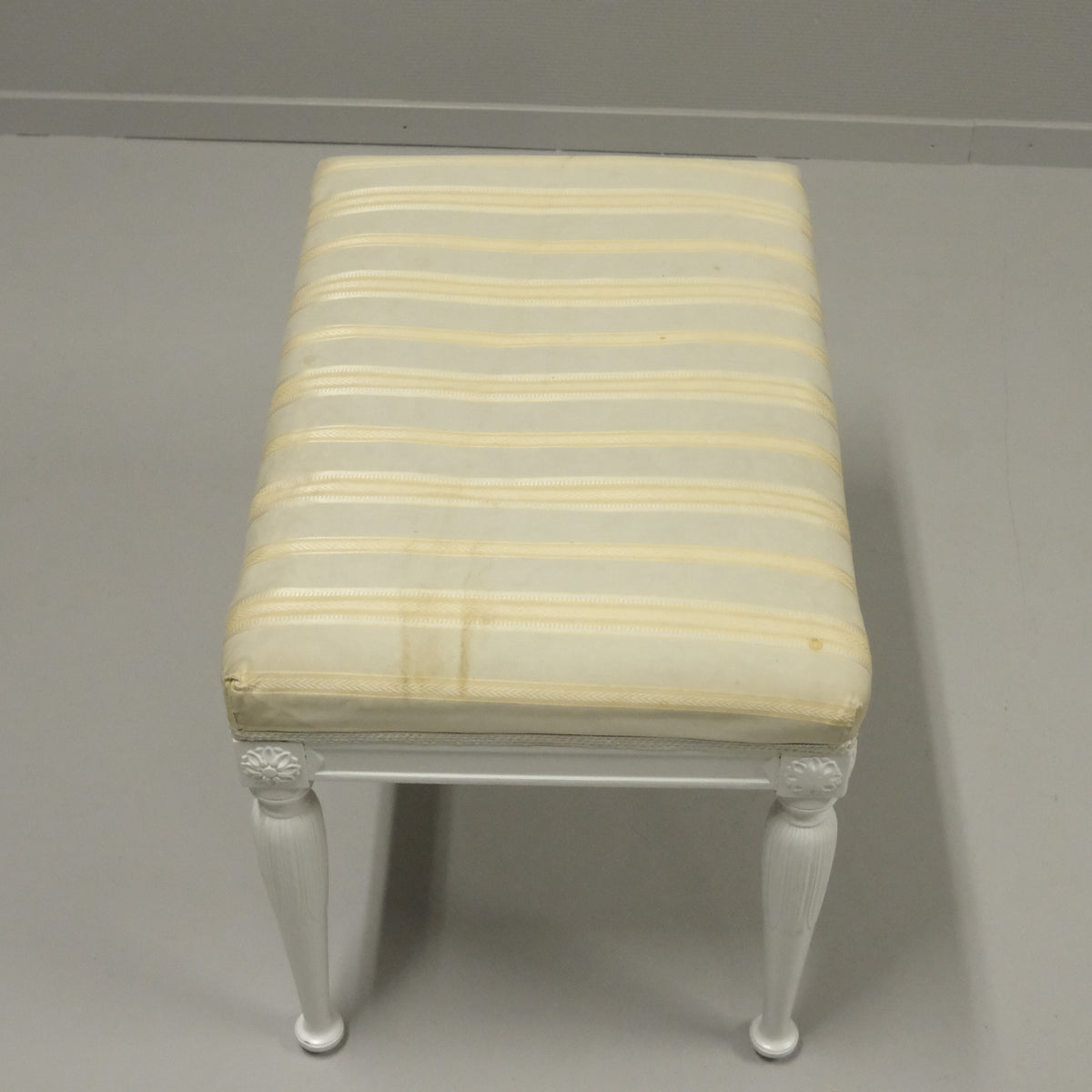 Gustavian Style Upholstered Stool