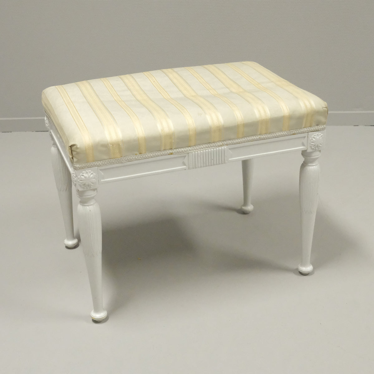 Gustavian style upholstered stool