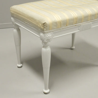 Gustavian Style Upholstered Stool