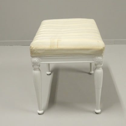 Gustavian Style Upholstered Stool