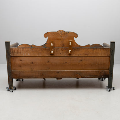 Swedish Blue Painted Pull-Out Sofa, 19th/20th Century