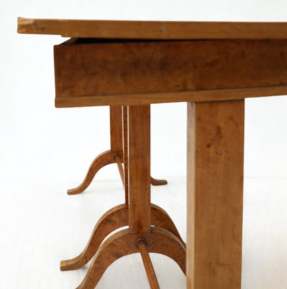 Pair of Swedish Birch and Burl Birch Nightstands, 19th Century