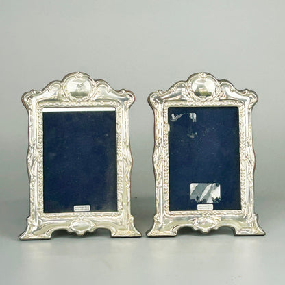 Pair of hallmarked sterling silver photo frames