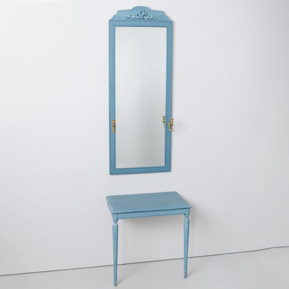 Swedish Painted Console Table with Pier Mirror, Late 20th Century