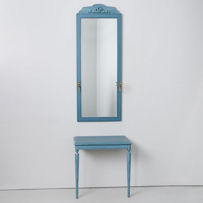 Swedish painted console table with pier mirror