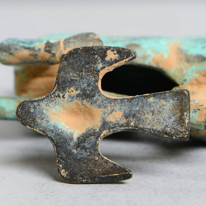 Chinese Patinated Bronze Flying Horse Sculpture