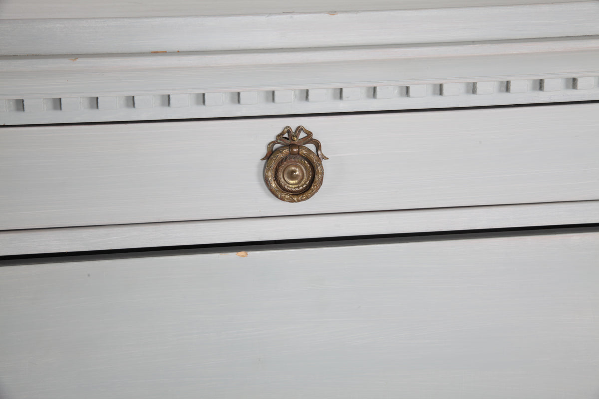 Gustavian Grey Painted Writing Bureau, Sweden, 18th Century