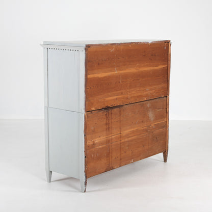 Gustavian Grey Painted Writing Bureau, Sweden, 18th Century