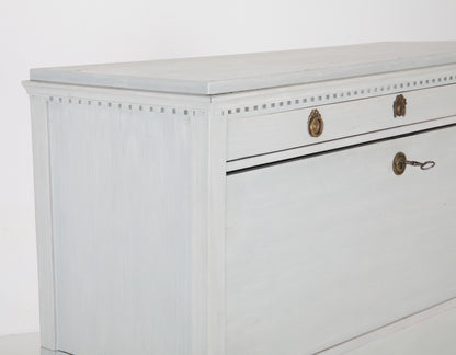 Gustavian Grey Painted Writing Bureau, Sweden, 18th Century
