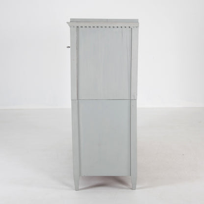 Gustavian Grey Painted Writing Bureau, Sweden, 18th Century