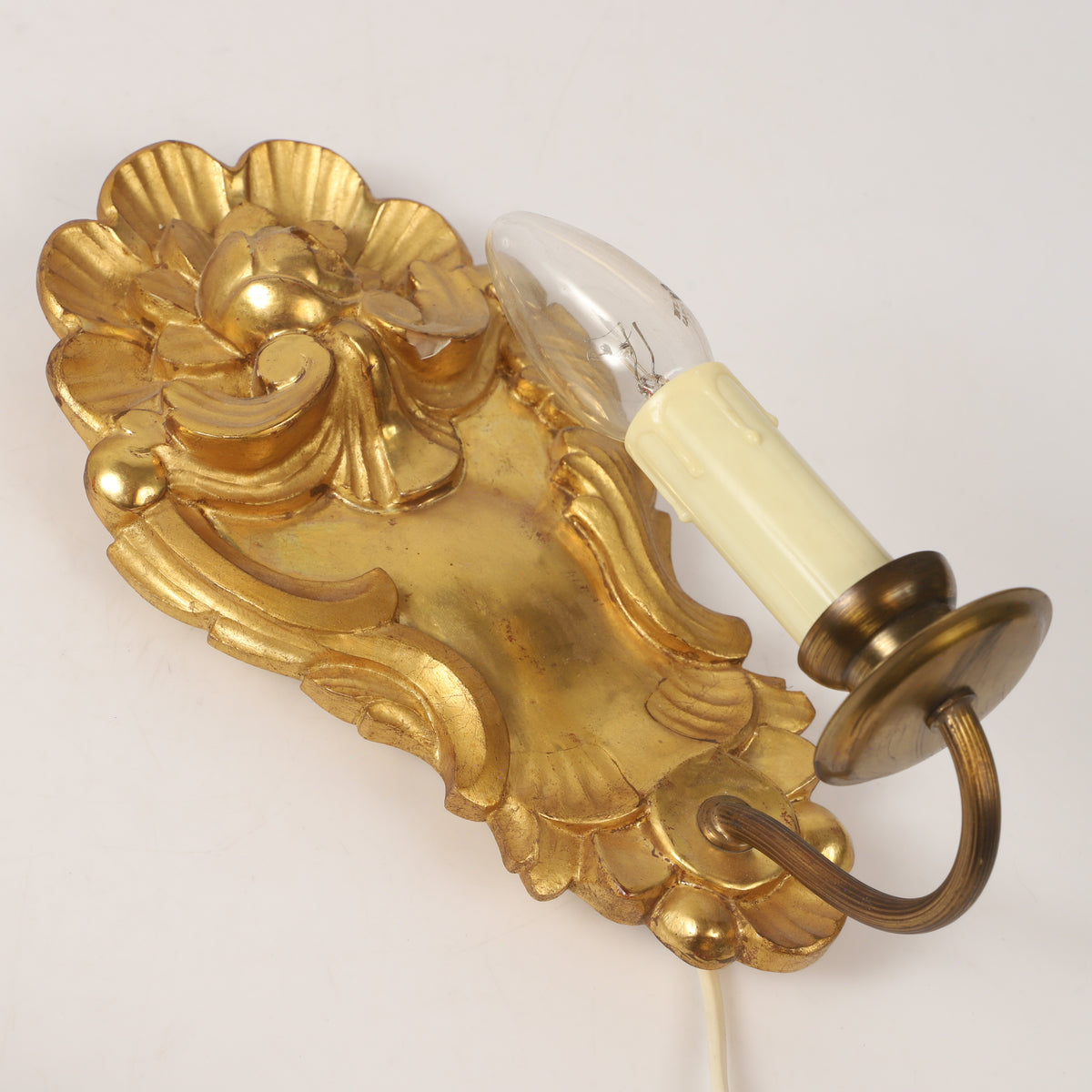 Pair of Giltwood Wall Sconces, 20th Century