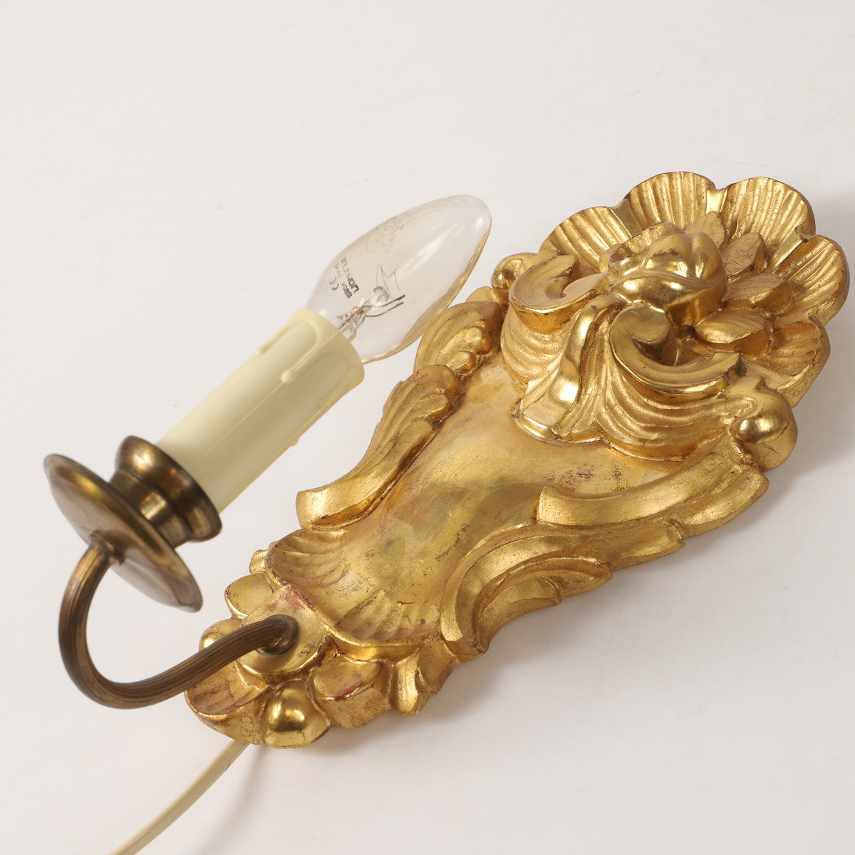 Pair of Giltwood Wall Sconces, 20th Century