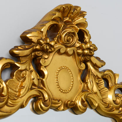 Tall Rococo Style Giltwood Mirror with Bevelled Glass, 20th Century