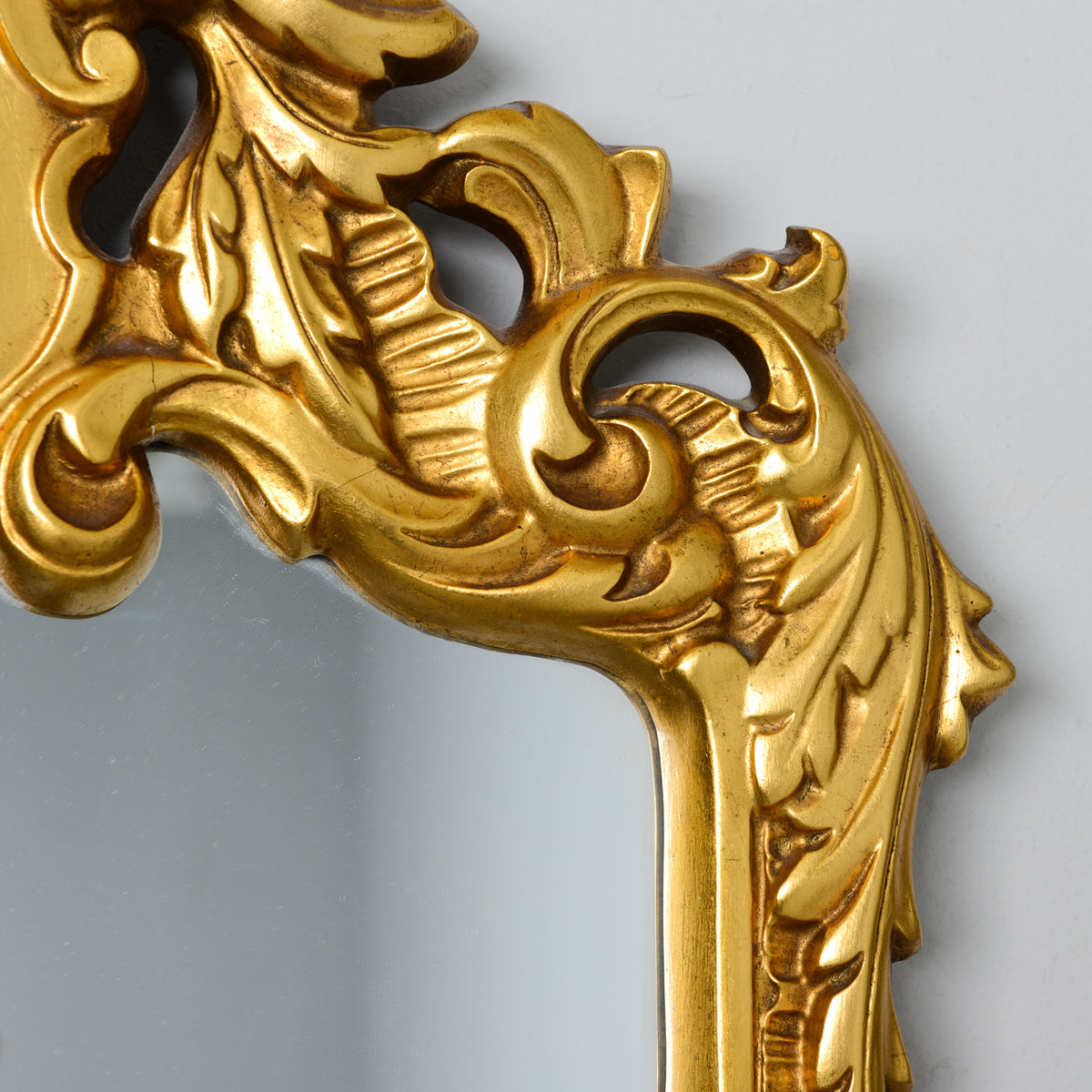 Tall Rococo Style Giltwood Mirror with Bevelled Glass, 20th Century