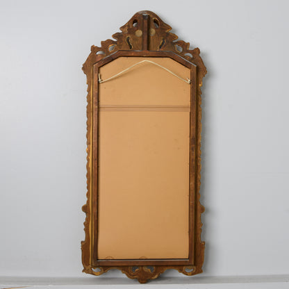 Tall Rococo Style Giltwood Mirror with Bevelled Glass, 20th Century
