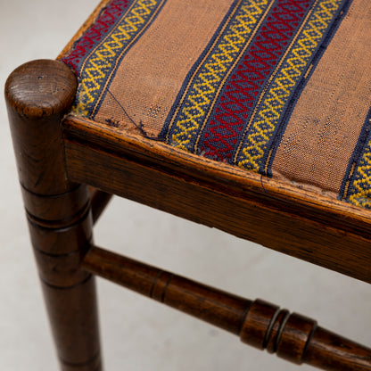 Pair of Swedish Oak Powder Chairs, circa 1900
