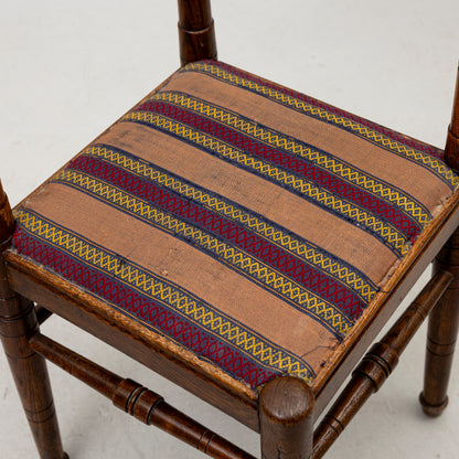 Pair of Swedish Oak Powder Chairs, circa 1900