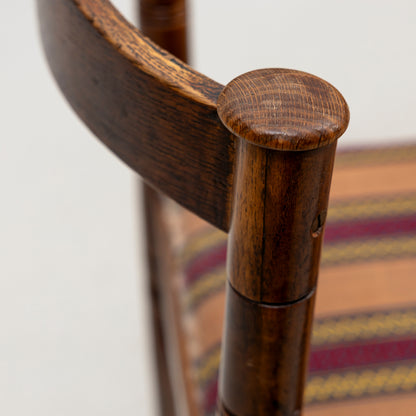 Pair of Swedish Oak Powder Chairs, circa 1900