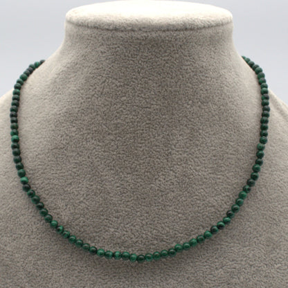 Vintage malachite bead necklace