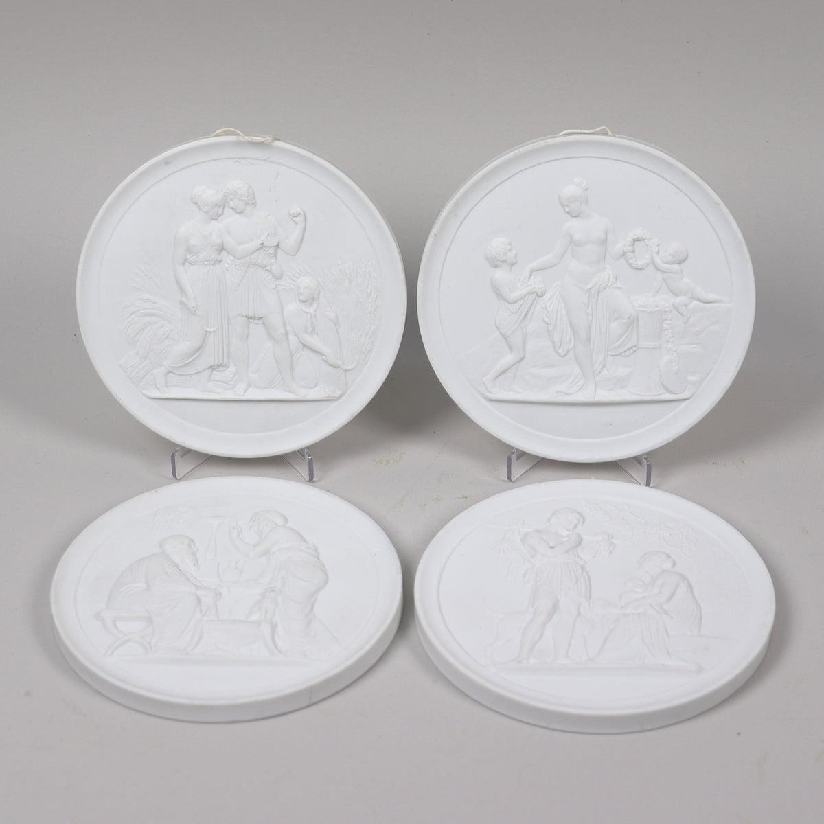 Royal Copenhagen bisque porcelain wall plaques
