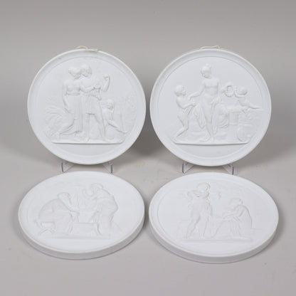 Royal Copenhagen bisque porcelain wall plaques