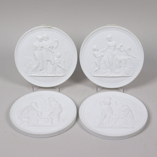 Royal Copenhagen bisque porcelain wall plaques