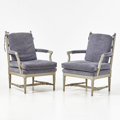 Pair of Gustavian style Gripsholm armchairs