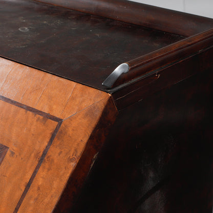 Swedish Grace Birch Slant-Front Secretary with Marquetry, 1920s
