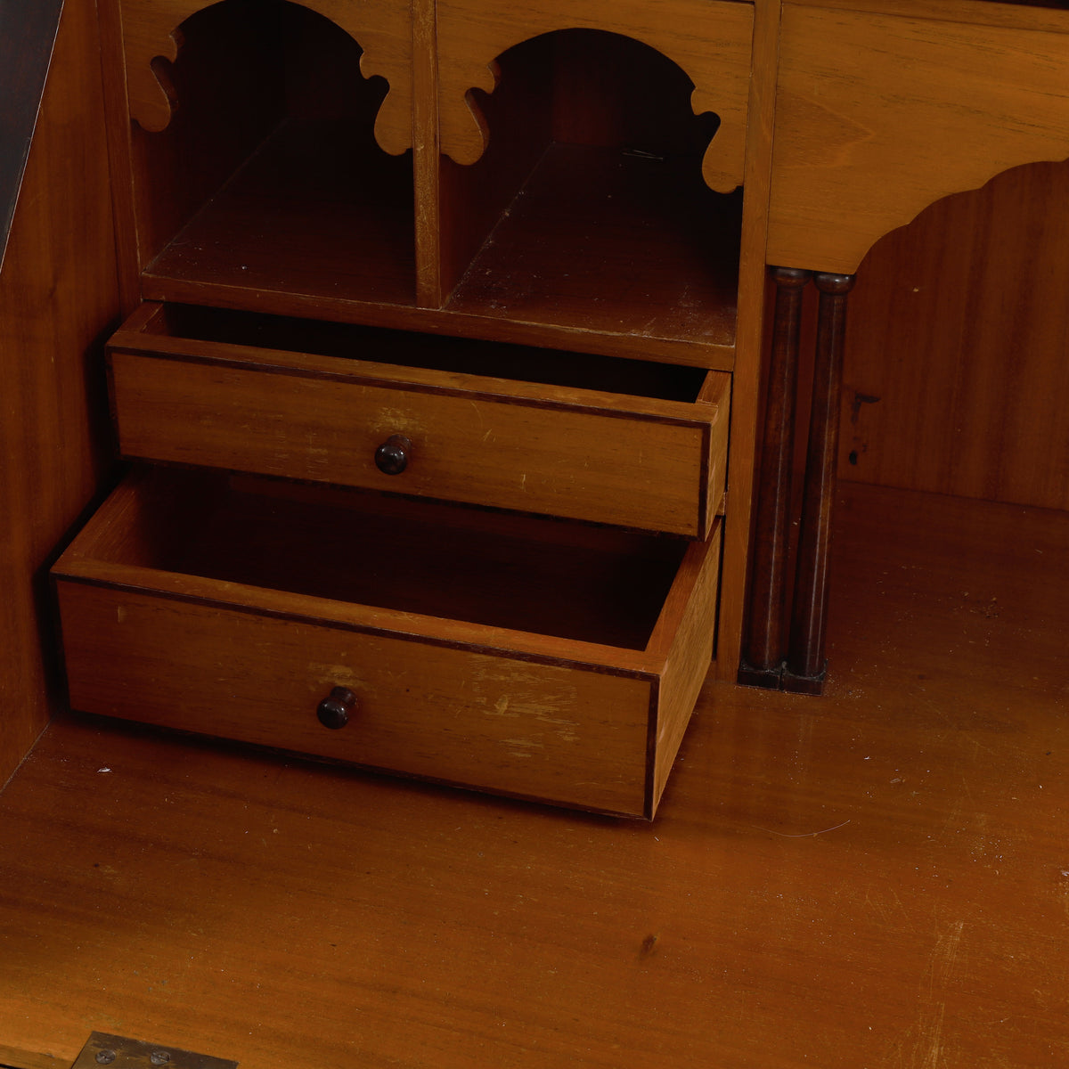 Swedish Grace Birch Slant-Front Secretary with Marquetry, 1920s