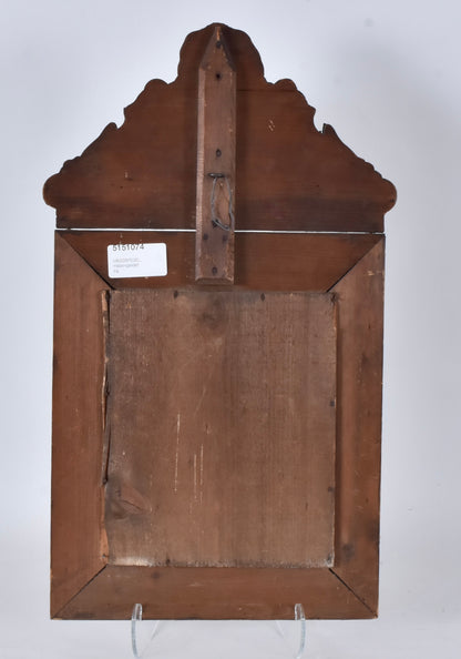 Brass-Clad Wooden Wall Mirror, 19th Century